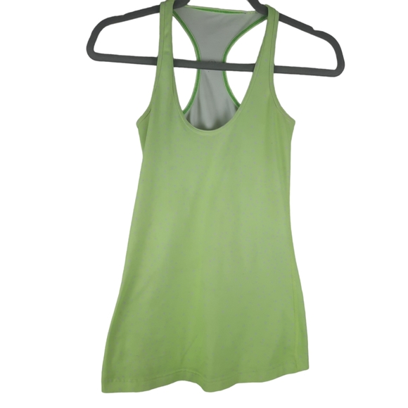 Lululemon Lime Pink Polka Dots Round Neck Tank Racerback - Picture 4 of 8